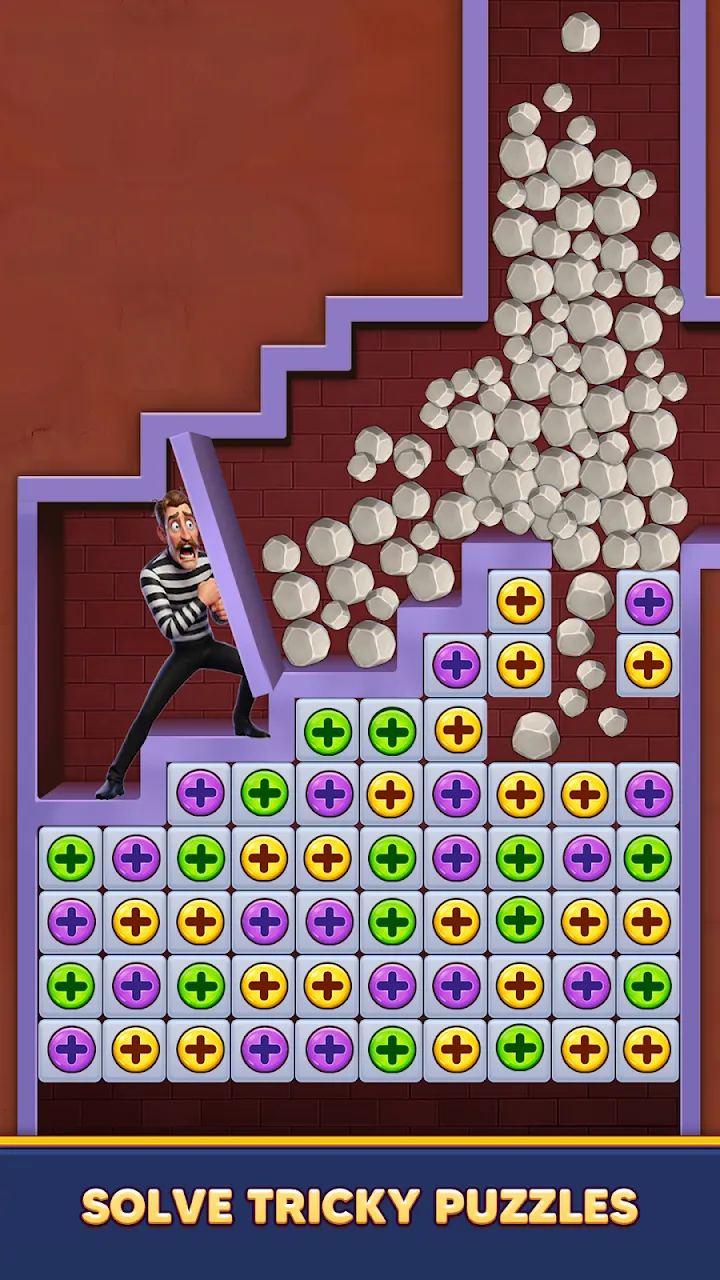 Puzzle cu blocuri și pietre mobile